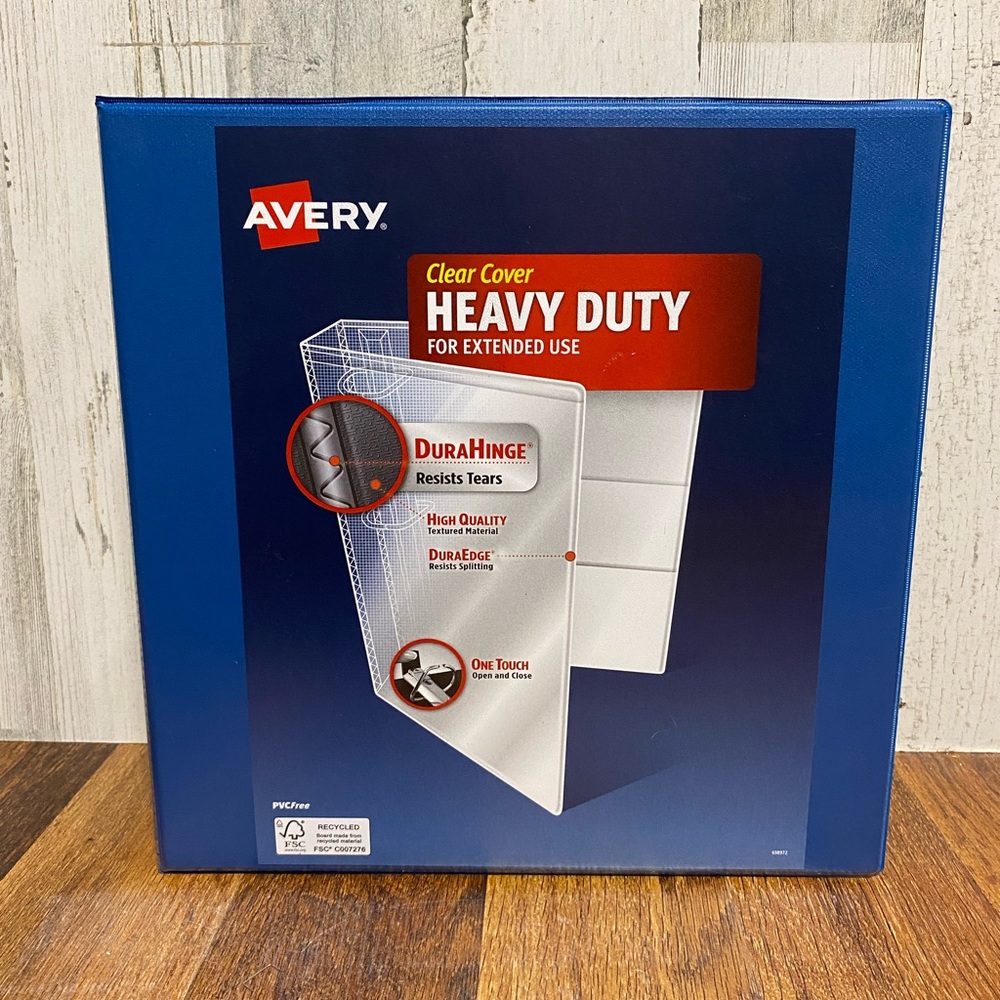 2” heavy duty AVERY 3 ring binder